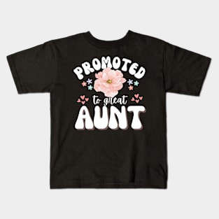 Promoted to great aunt funny mothers day Gift Kids T-Shirt